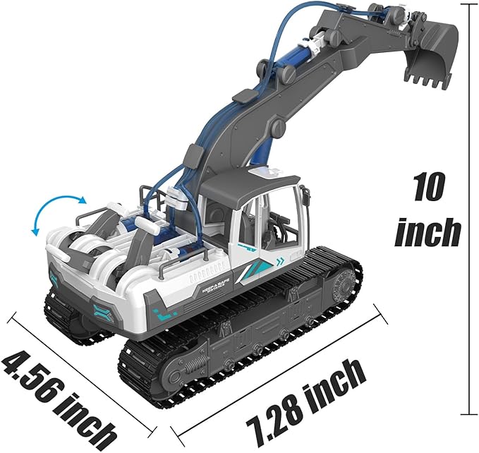 STEM Building Block Assembly Toy Set for Kids 8-12 Years Old - 3-in-1 Hydraulically Powered Construction Toy Including Excavator, Crane, and Timber Loader,Stem Toys for Age 8-12 Boys＆Girls