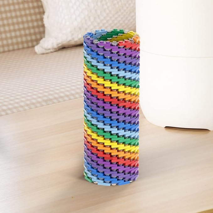 MOOXI-MOC Simulation Colorful Vase Building Set,Compatible with Lego Flower Bouquet 10280,DIY Creative Building Blocks Display Arrangement Household Decorative Toys(960pcs)