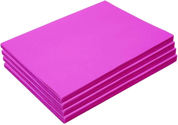Construction Paper,Hot Pink,9 inches x 12 inches,500 Sheets, Heavyweight Construction Paper,Crafts,Art,Kids Art,Painting, Coloring,Drawing,Creating,Paper,Art Project,All Purpose