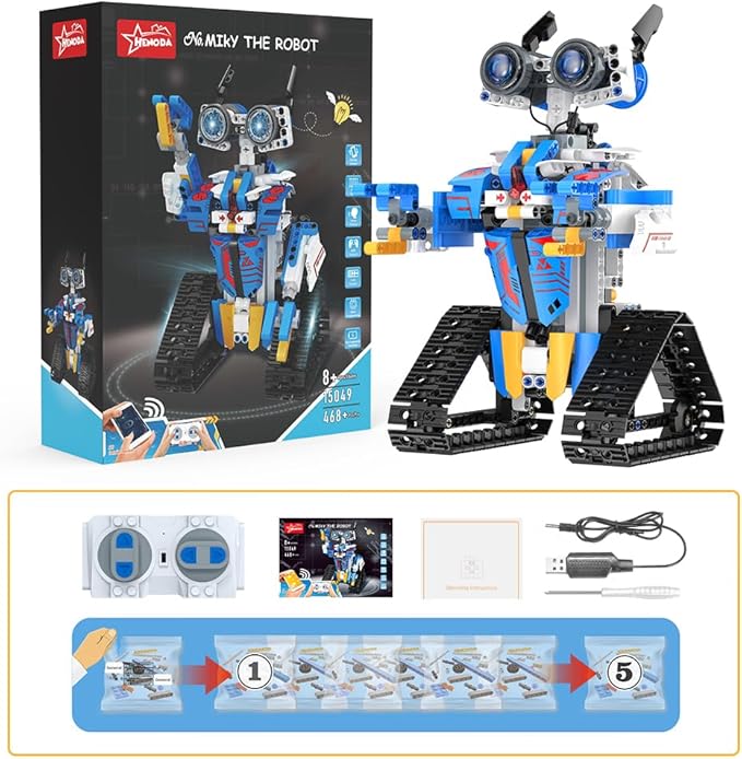 Robot Toys for 8-16 Year Old Boys Girls Kids with APP or Remote Control Science Programmable Building Block Kit, STEM Projects Educational Birthday Gifts