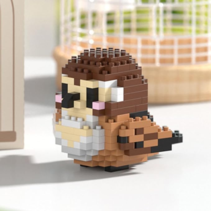 Birds Building Blocks for Adults Mini Building Blocks Birds Building Bricks Toy Micro Block Building Set Gift for Kids and Adults-263 PCS(Sparrow)