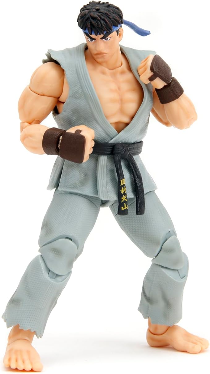 Street Fighter II 6" Ryu (Player 2) Action Figure, Toys for Kids and Adults