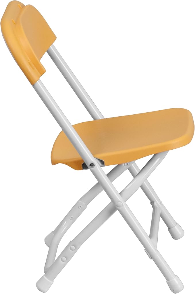 Flash Furniture 2 Pk. Kids Yellow Plastic Folding Chair