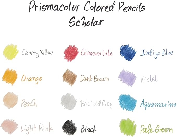 Prismacolor Scholar Colored Pencils, Adult Coloring, 24 Pack