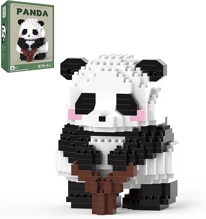 Mini Building Blocks- Standing Panda, Party Favors- Micro Blocks Panda Toy for Kids 6 7 8 9 10+, Mini Blocks Building Sets for Adults, Easter/Birthday for Boys and Girls(509PCS)