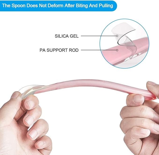 Vicloon Baby Silicone Spoons, Silicone Soft Baby Feeding Spoon Set 5 PCS, First Stage Toddler Spoons Training Spoon for Baby 4 Months, Baby Utensils Gum-Friendly BPA Free for Microwave and Dishwasher