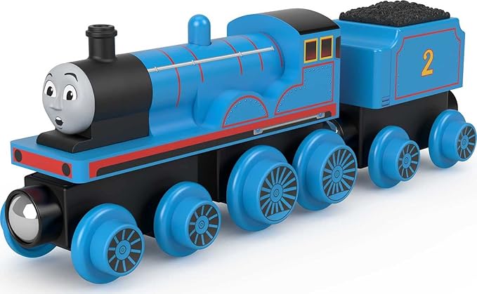 Thomas & Friends Wooden Railway Toy Train Edward Push-Along Wood Engine & Coal Car for Toddlers & Preschool Kids Ages 2+ Years (Amazon Exclusive)