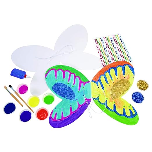 Colorations Decorate Your Own Wings Set of 12 for Kids Arts and Crafts Activity (FLYAWAY)