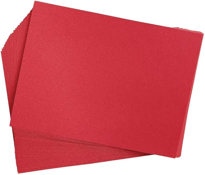 Construction Paper, Holiday Red, 12 inches x 18 inches, 500 Sheets, Heavyweight Construction Paper, Crafts, Kids Art, Painting, Coloring, Drawing Paper, Art Project, All Purpose