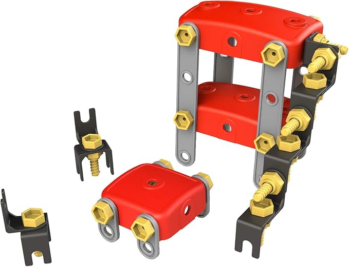 Miniland Educational - Activity Mecaniko Builder Set (191 Pieces) Red/Yellow/Charcoal Color