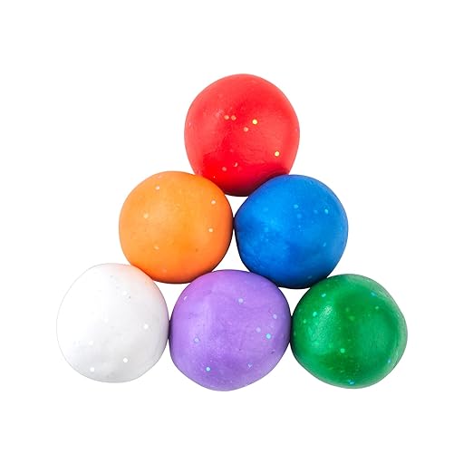 Colorations 72 Wheat & Gluten Free Glitter Dough - 6 Colors (2 oz Each)