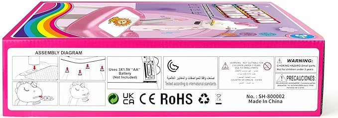 Drawing Projector for Kids, Drawing Board with Music, Color Pens, Pencils, Crayons, Scrapbook, Unicorn Sticker Book, Ideal Toy for 3+ Year Old Girls & Boys (Unicorn Kit)