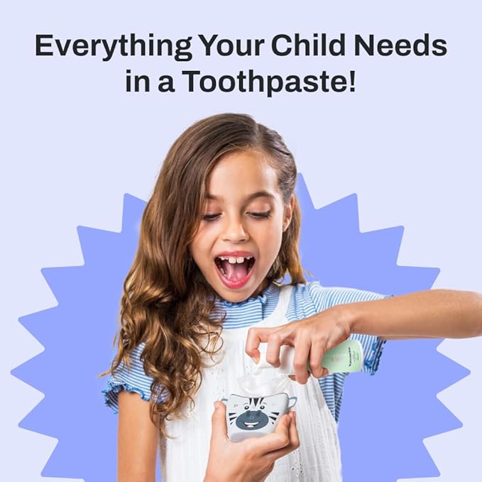 autobrush Kids Fluoride-Free Foaming Toothpaste Watermelon Flavor for Electric or U-Shaped Toothbrush, SLS-Free, Training Toothpaste, Anti-Cavity (3 Pack)
