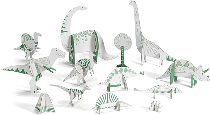 DJECO DIY Color. Assemble. Play. Dinosaurs Activity Set, Small