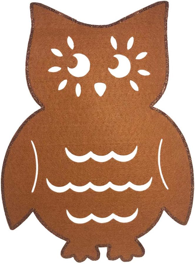 Seasonal Holiday Placemat Felt Shapes - Glitter Cut-Outs for Arts and Crafts or Party Supply Decorations - 4 Piece Set