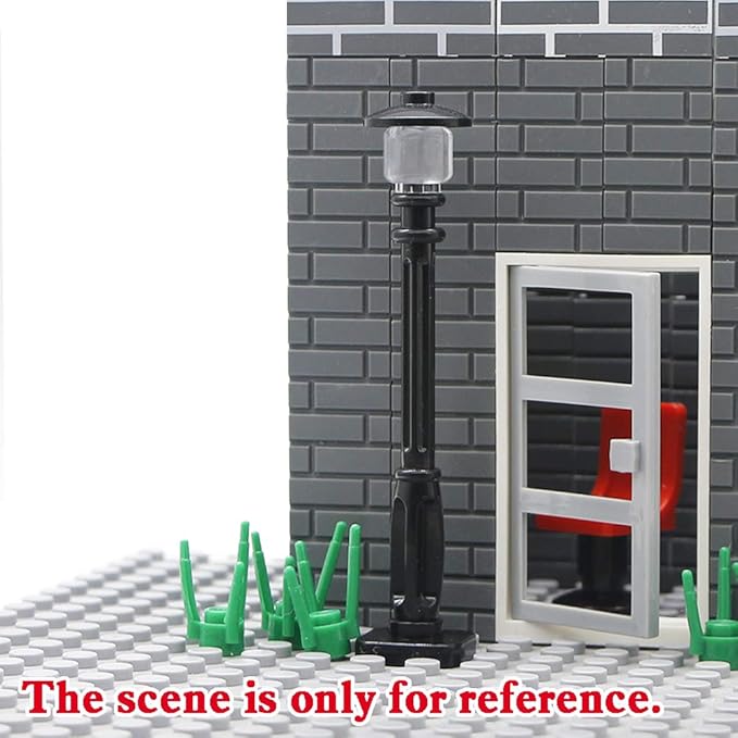 Door Street Lamp Bricks Accessories Toys City House Parts Garden Classic Road Light Building Block Creative DIY Construction