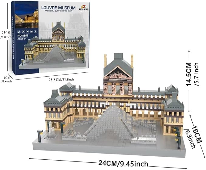 Louvre Micro Mini Building Blocks Architecture Toys Sets Assembly Adult Construction Unleash Your Love for The Louvre