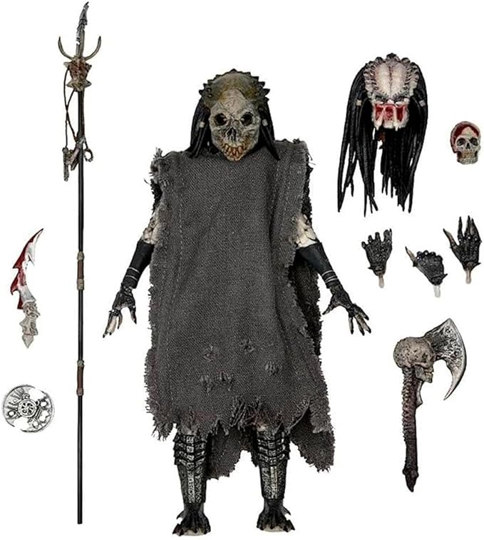 NECA Shaman Predator Ultimate 7-Inch Action Figure with Interchangeable Hands