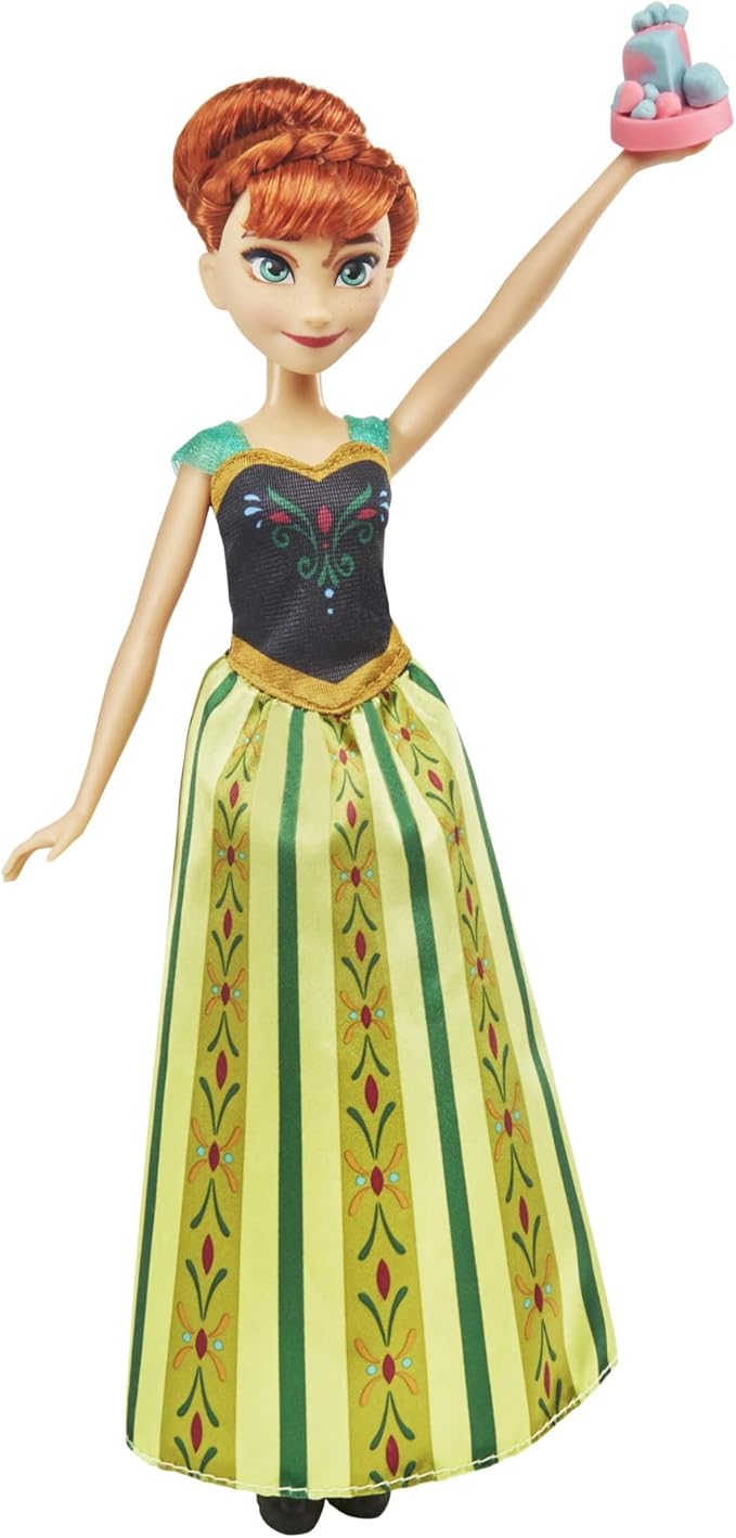 Disney Frozen Anna's Dessert Decorator, Non-Toxic Play-Doh Cake Maker and Fashion Doll, Toy for Kids 3 Years Old and Up