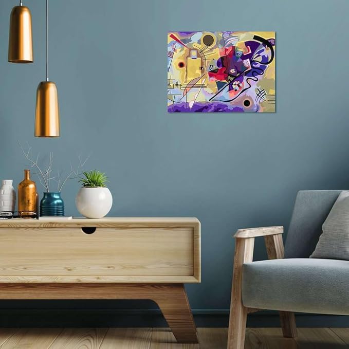 Ravensburger Kandinsky: Yellow-Red-Blue Paint by Numbers Kit for Adults - 23650 - Painting Arts and Crafts for Ages 14 and Up