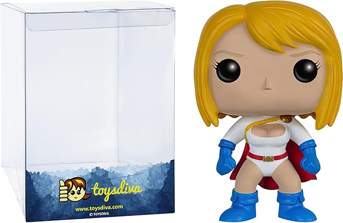 P o w e r Girl: P o p ! Heroes Vinyl Figurine Bundle with 1 Compatible 'ToysDiva' Graphic Protector (094 - 08678 - B)