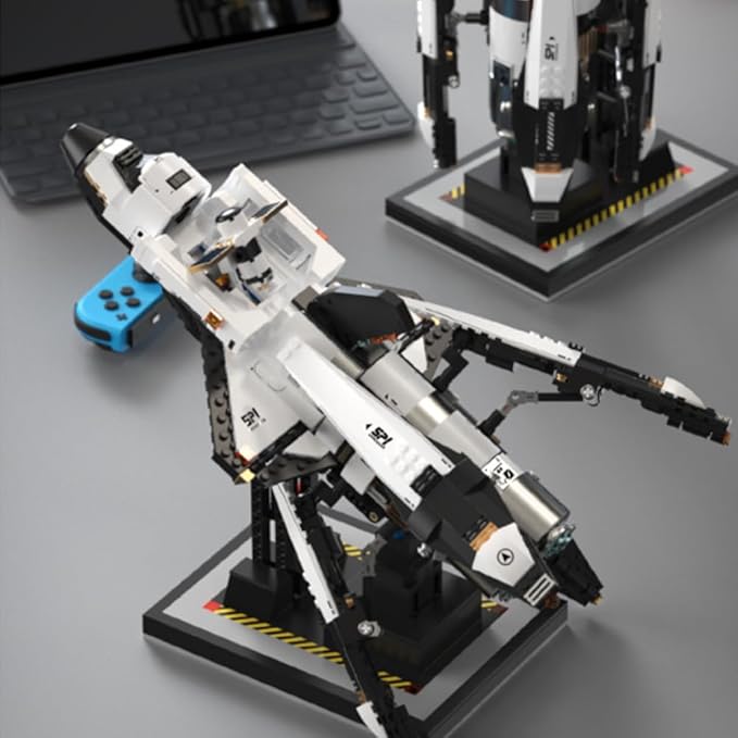 kowkis Space Shuttle Building Blocks Kits,Creative Collectible Display Spaceship Model Building Sets, Present Toy for Adults, T2001(1274 Pcs)