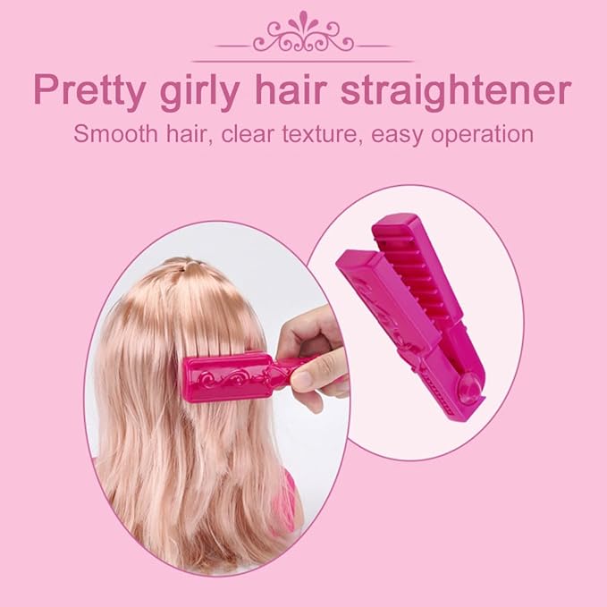 Makeup and Hair Styling Doll Head Toy Kit - 35Pieces Kids Pretend Play Set with Hair Dryer Washable Cosmetics Style Accessories, Makeup Practice Birthday Gifts for Girls
