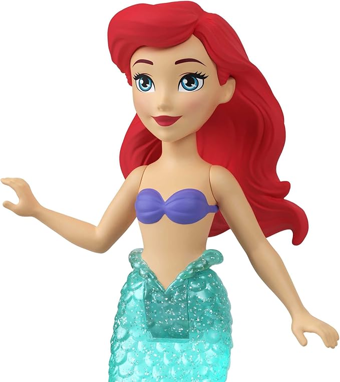 Mattel Disney Princess Toys, Small Doll Party Set with 6 Posable Princess Dolls in Sparkling Clothing & 13 Tea Time Accessories