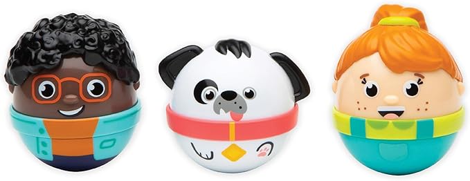 Playskool Weebles My Best Friends - Weeble Wobble Preschool Toy for Toddlers, 2 Weebles Characters + 1 Weebles Pet Dog for Kids Ages 12 Months and Up