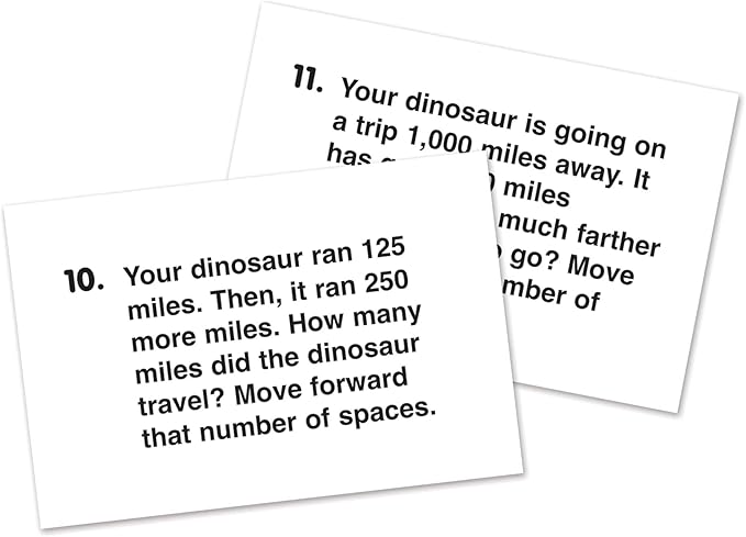 Learning Resources Dino Math Tracks Game - Ages 6+ Addition and Subtraction Dinosaur Game, Kindergarten Math Games, Board Games for Kids