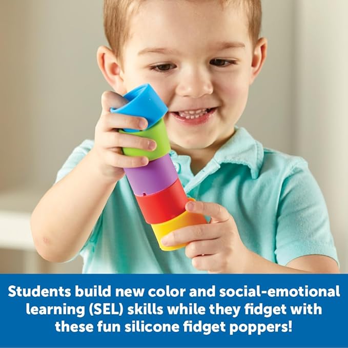 Rainbow Emotions Fidget Poppers Classroom Set