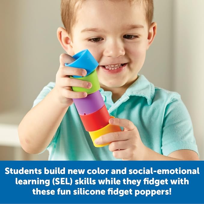 Rainbow Emotions Fidget Poppers Classroom Set