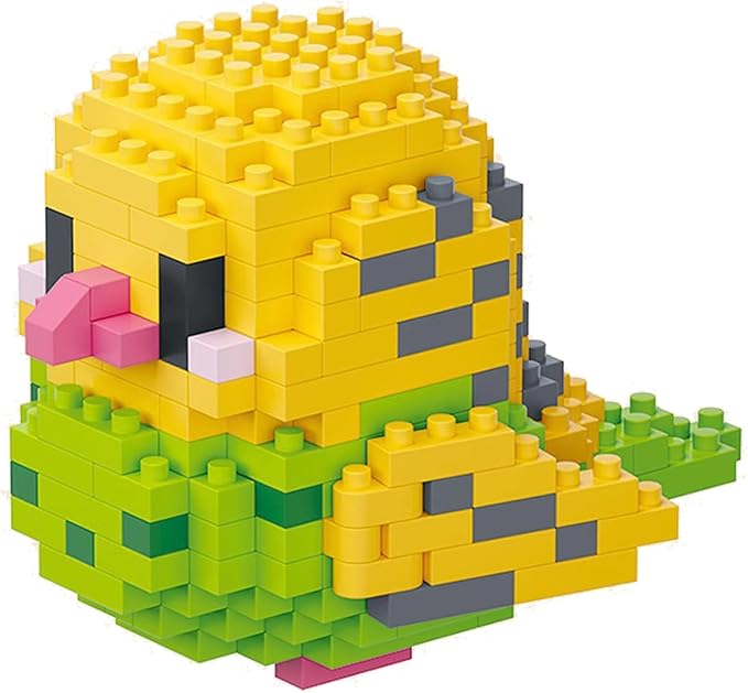 Birds Building Blocks for Adults Mini Building Blocks Birds Building Bricks Toy Micro Block Building Set Gift for Kids and Adults-253 PCS(Budgerigar A)