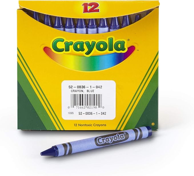 Crayola Crayons in Blue, Bulk Crayons, 12 Count