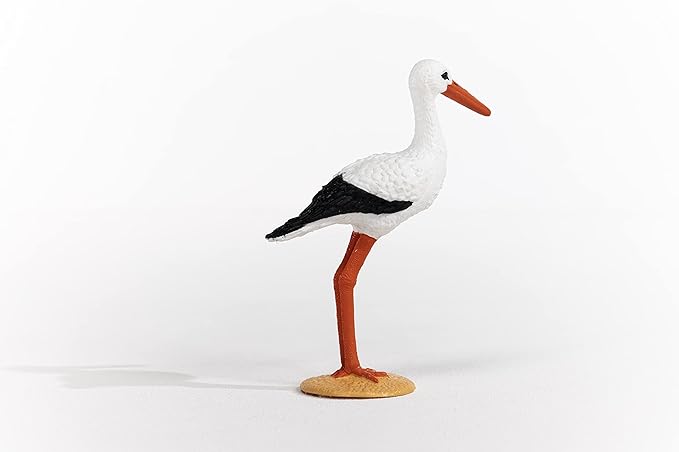 Schleich Farm World, Realistic Bird Animal Toys for Boys and Girls 3 and Above, Stork Toy Figurine