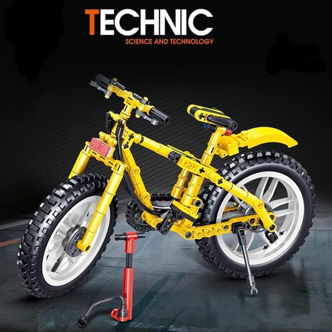 ENHANA Motorcycle Building Blocks Bike Cycle Compatiable with Tech Set Mountain Bike Building Kit Toy STEM Educational Bike Building Set for 6-10 Years Old Boys