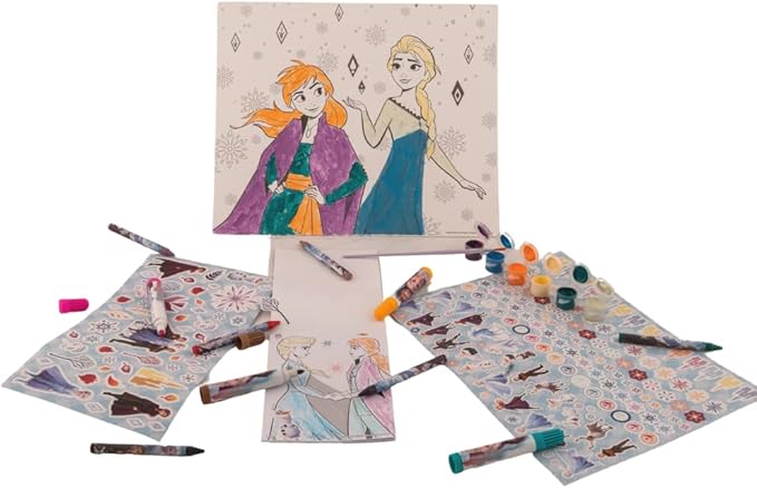 Disney Frozen Creative Coloring Canvas Painting and Activity Set for Kids, 1000+ pcs