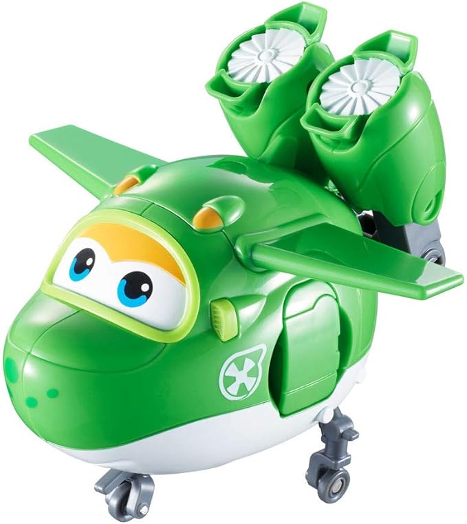 Super Wings - Transforming Mira Toy Airplane Figure | 5" Scale | Fun Toy for 3 4 5 year old Boys and Girls | Preschool Kids Birthday Gift, Green (YW710280)