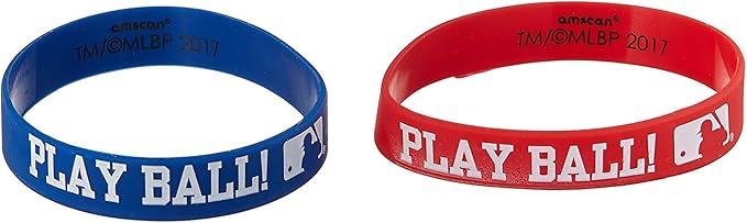 Amscan MLB Rubber Bracelets | 24 Count