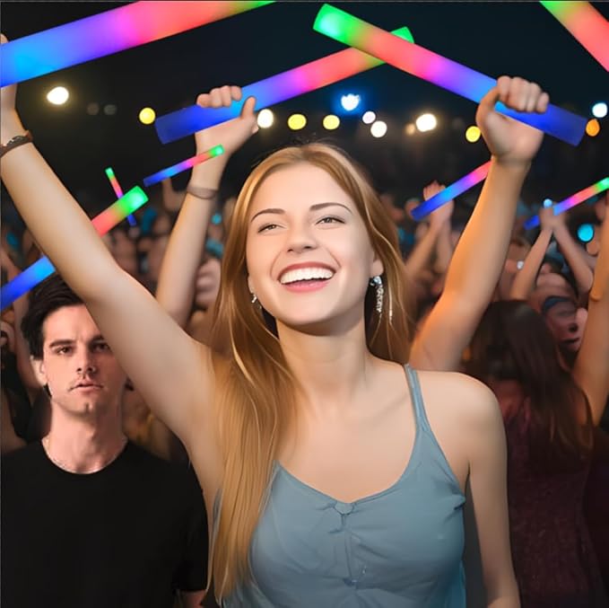 148 PCS Glow in the Dark Party Supplies 12 PCS Foam Glow Sticks 12 PCS LED Glasses 24 PCS Finger Lights 100 PCS Glow Sticks Bracelets Neon Glow Party Favors Christmas Wedding Birthday Concert New Year