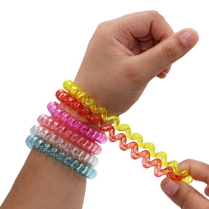 MaberryTech Direct Teething Toys for Kids Babies with Autism, Stretchy Sensory Chew Toys for Boys Girls Chewing Biting, 6 Pack Coil Teething Toys for ADHD Fidget Anxiety or Special Needs