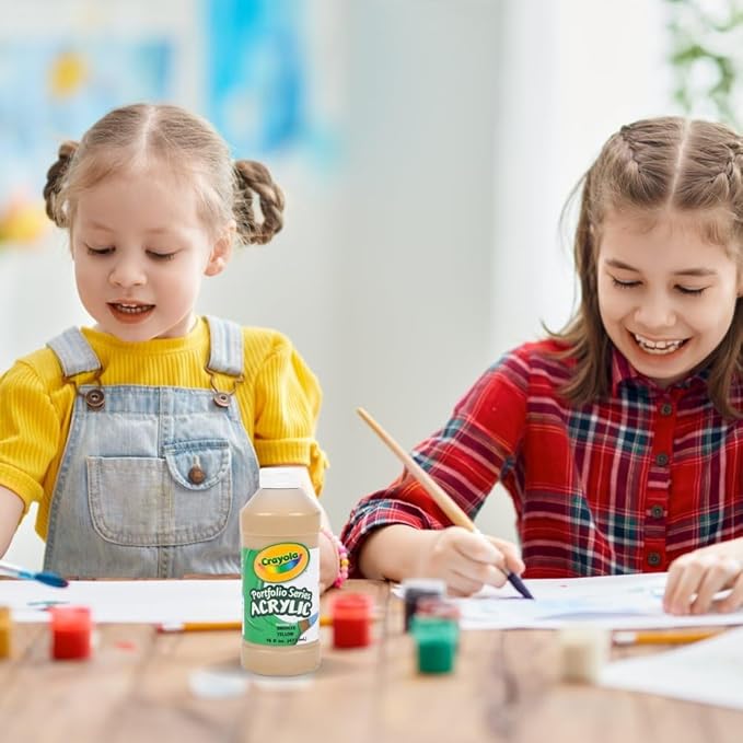 Crayola Portfolio Series 16-Ounce Acrylic Paint Bronze, Yellow, Gold, Pint (20-4016-530)