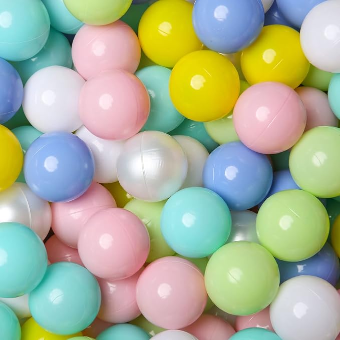GOGOSO Ball Pit Balls for Toddles, Kids Plastic Balls for BallPit, Pool, Baby Party Accessories, Birthday Decoration 50 100 200 500 1000