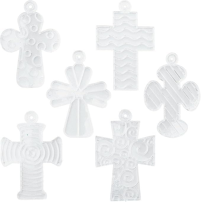 Religious Paint Your Own Suncatchers - Crafts for Kids and Fun Home Activities (Cross)