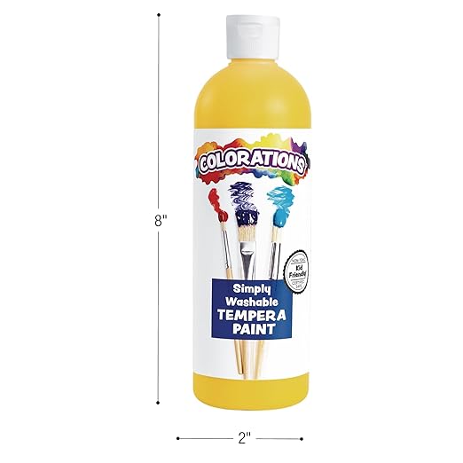 Colorations Washable Tempera Paint, 16 fl oz, Fluorescent Green, Neon, Non Toxic, Vibrant, Bold, Bright, Kids Paint, Craft, Hobby, Fun, Art Supplies FSWTGR