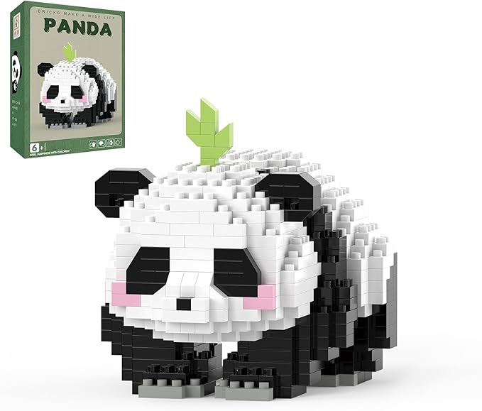 Mini Building Blocks- Crawling Panda, Party Favors- Micro Blocks Panda Toy for Kids 6 7 8 9 10+, Mini Blocks Building Sets for Adults, Easter/Birthday for Boys and Girls(606 PCS)