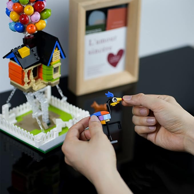 ENJBRICK Up Balloon House Building Kit for Kids Age 8-14 Yrs,Creative Building Block Set 635 pcs,Girl Toys for Christmas and Birthday Gifts,Tensegrity Sculptures Building