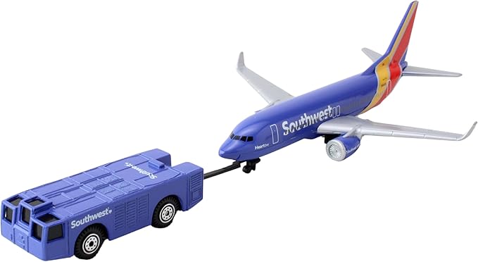 Daron Southwest Airlines Airport Playset with Die-Cast Metal Model Airplane with Plastic Parts, Cars and Transportation Toys for Kids Ages 3+