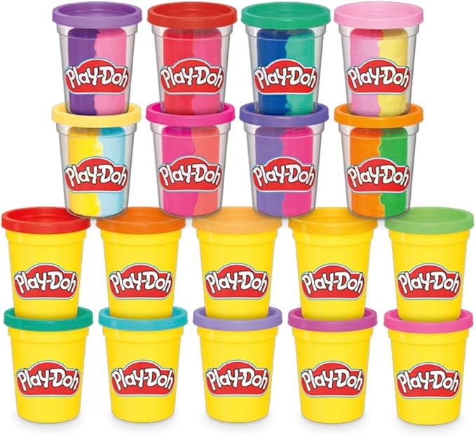 Play-Doh 22 Pack Ultimate Color Variety, Bulk Assorted Colors, 2 & 4 Ounce Modeling Compound Cans, Kids Arts & Crafts, Preschool Toys for 2 Year Old Girls & Boys & Up (Amazon Exclusive)