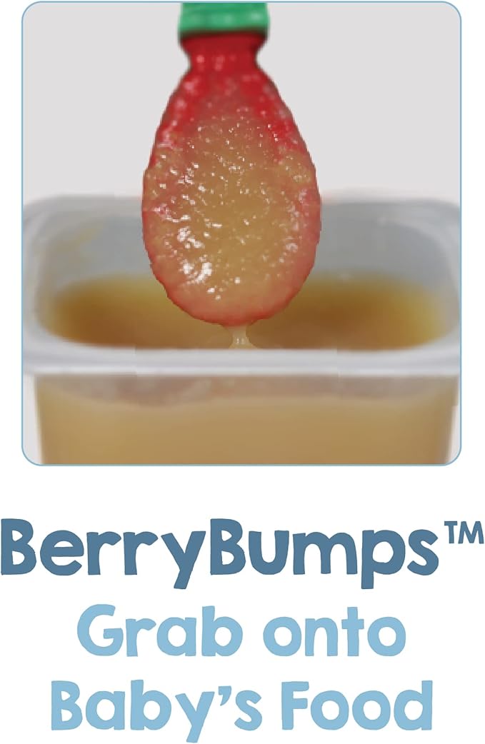 RaZbaby RaZberry Infant Training Spoon, 6m+ (Red & Blue, 2 Count (Pack of 1))